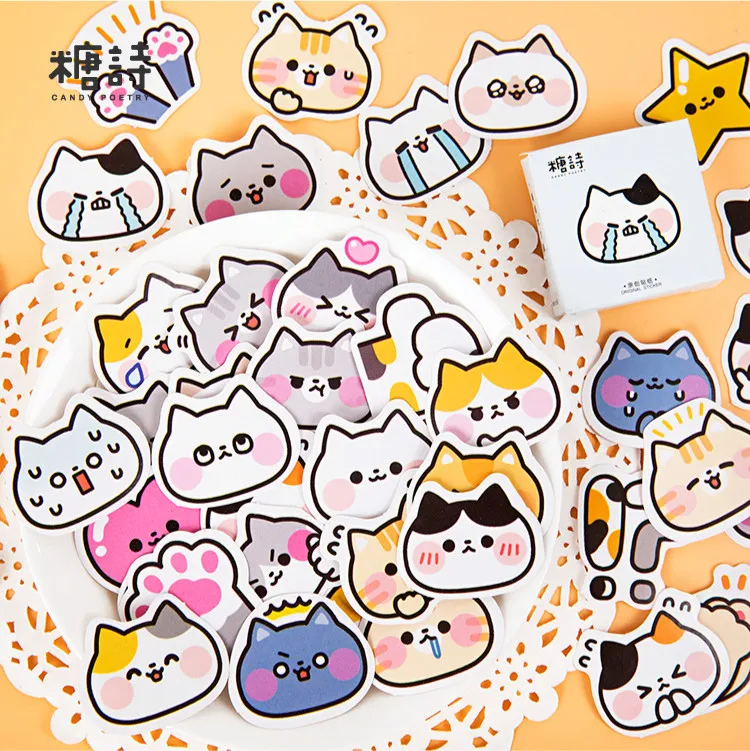 45Pcs/Box Cute Cartoon Cat Stickers Diary Journal Scrapbooking Decorative Stationery Stickers Planner Notebook Handmade Material
45Pcs/Box Cute Cartoon Cat Stickers Diary Journal Scrapbooking Decorative Stationery Stickers Planner Notebook Handmade Material