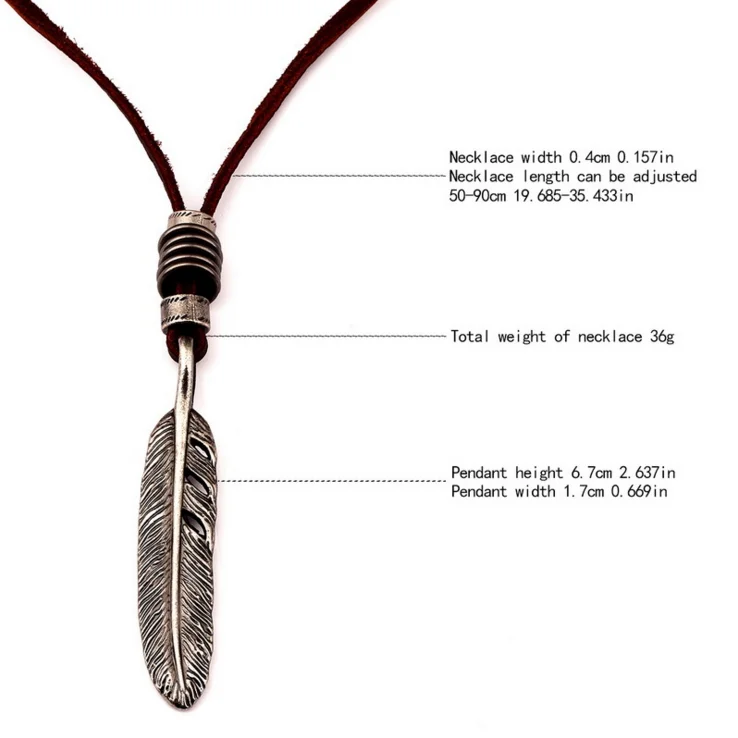 Goro Takahashi Retro Eagle Claw Feather Necklace Leather Rope Couple Titanium Steel Hip Hop Non-fading Accessories
Goro Takahashi Retro Eagle Claw Feather Necklace Leather Rope Couple Titanium Steel Hip Hop Non-fading Accessories