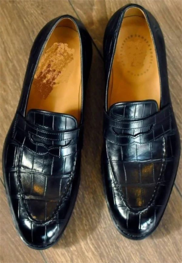 Men's Black PU Classic Crocodile Pattern Loafers Low Heel Comfortable Non-slip Wear-resistant Versatile Business Casual 4KD003
Men's Black PU Classic Crocodile Pattern Loafers Low Heel Comfortable Non-slip Wear-resistant Versatile Business Casual 4KD003