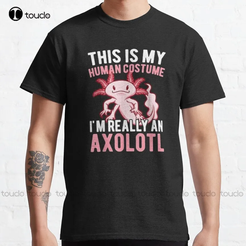 

Axolotl Halloween Costume Classic T-Shirt Cheap Tshirts Custom Aldult Teen Unisex Digital Printing Tee Shirt Fashion Funny New