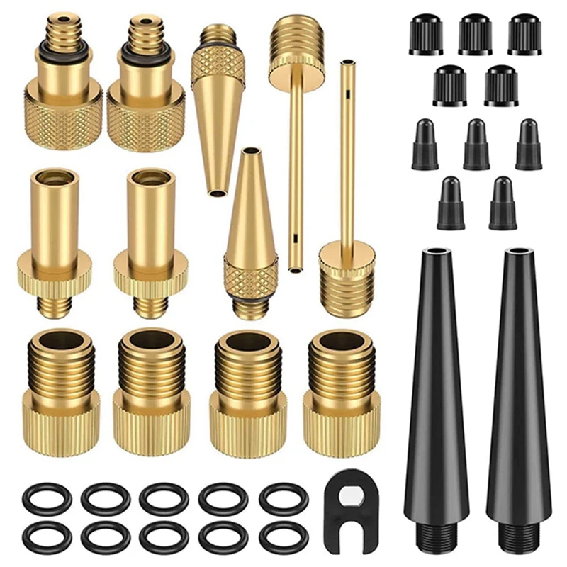 35PCS Bicycle Pump Adapter Kit, Bicycle Valve with Sealing Ring Easy To Install By DV AV SV Bicycle Pump
35PCS Bicycle Pump Adapter Kit, Bicycle Valve with Sealing Ring Easy To Install By DV AV SV Bicycle Pump