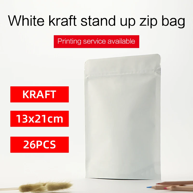

13x21 см 26 шт., белая фотопленка с молнией, алюминиевая фольга, пакет с застежкой-молнией, перезаряжаемый кофейный snak, пакет для упаковки еды