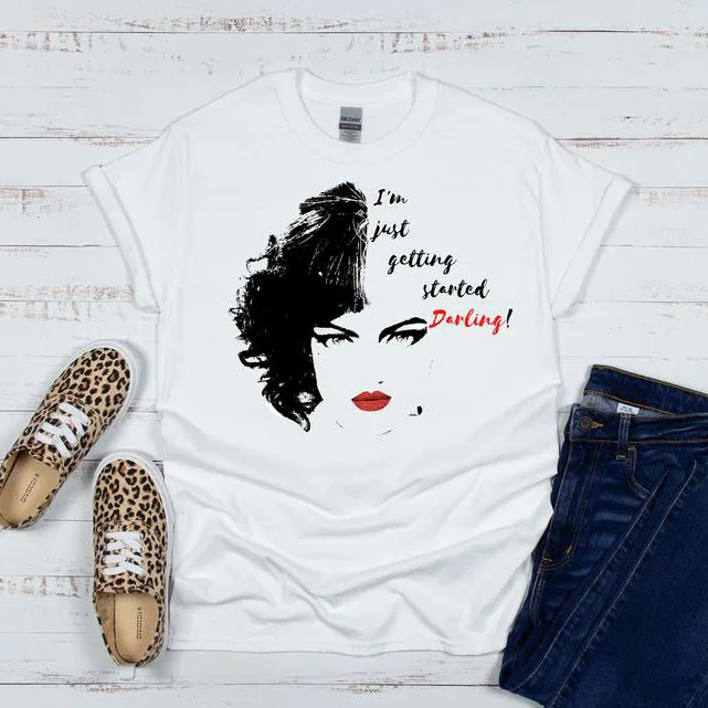 Women Shirt with Saying I'm Just Getting Started Female Cool Street Style Vacation Tops Funny Movie Print Short Sleeve Clothes
Women Shirt with Saying I'm Just Getting Started Female Cool Street Style Vacation Tops Funny Movie Print Short Sleeve Clothes