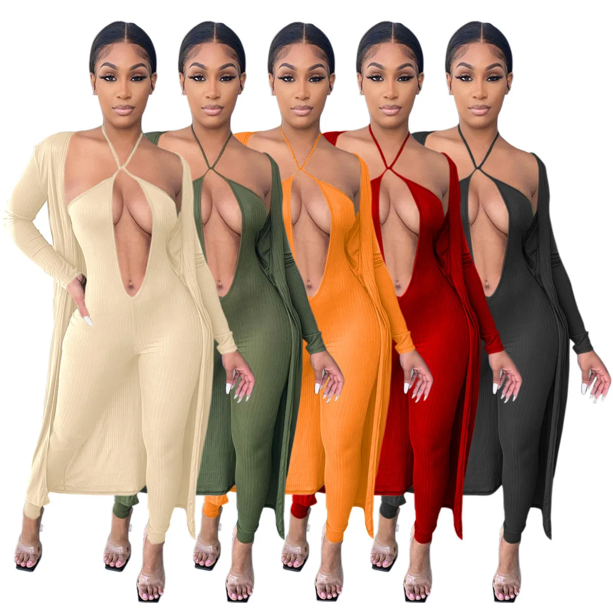 Zoctuo Solid Trousers Sets Women Sexy Long Sleeve Blouse Skinny Halter V Neck Jumpsuit Pant Set Beach Summer 2 Piece Pant Set
Zoctuo Solid Trousers Sets Women Sexy Long Sleeve Blouse Skinny Halter V Neck Jumpsuit Pant Set Beach Summer 2 Piece Pant Set