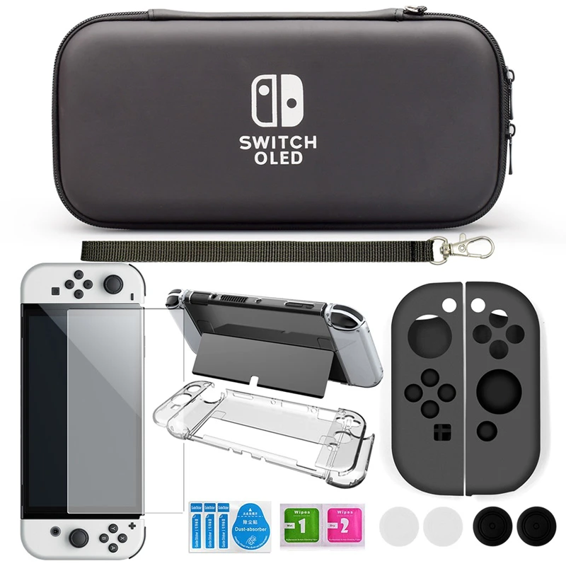 Набор прозрачных чехлов для Nintendo Switch Oled дорожная сумка переноски Ns защита