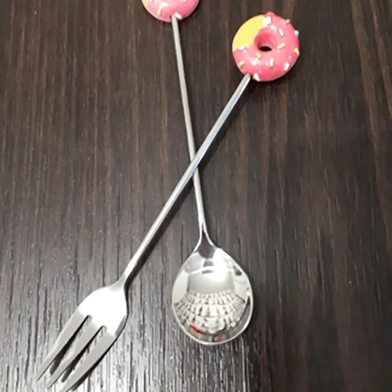 Stainless Steel Candy Cartoon Teaspoon Doughnut Spoon Fork Cake Coffee Dessert Tea Ice Cream Stirring spoons Wholesale
Stainless Steel Candy Cartoon Teaspoon Doughnut Spoon Fork Cake Coffee Dessert Tea Ice Cream Stirring spoons Wholesale