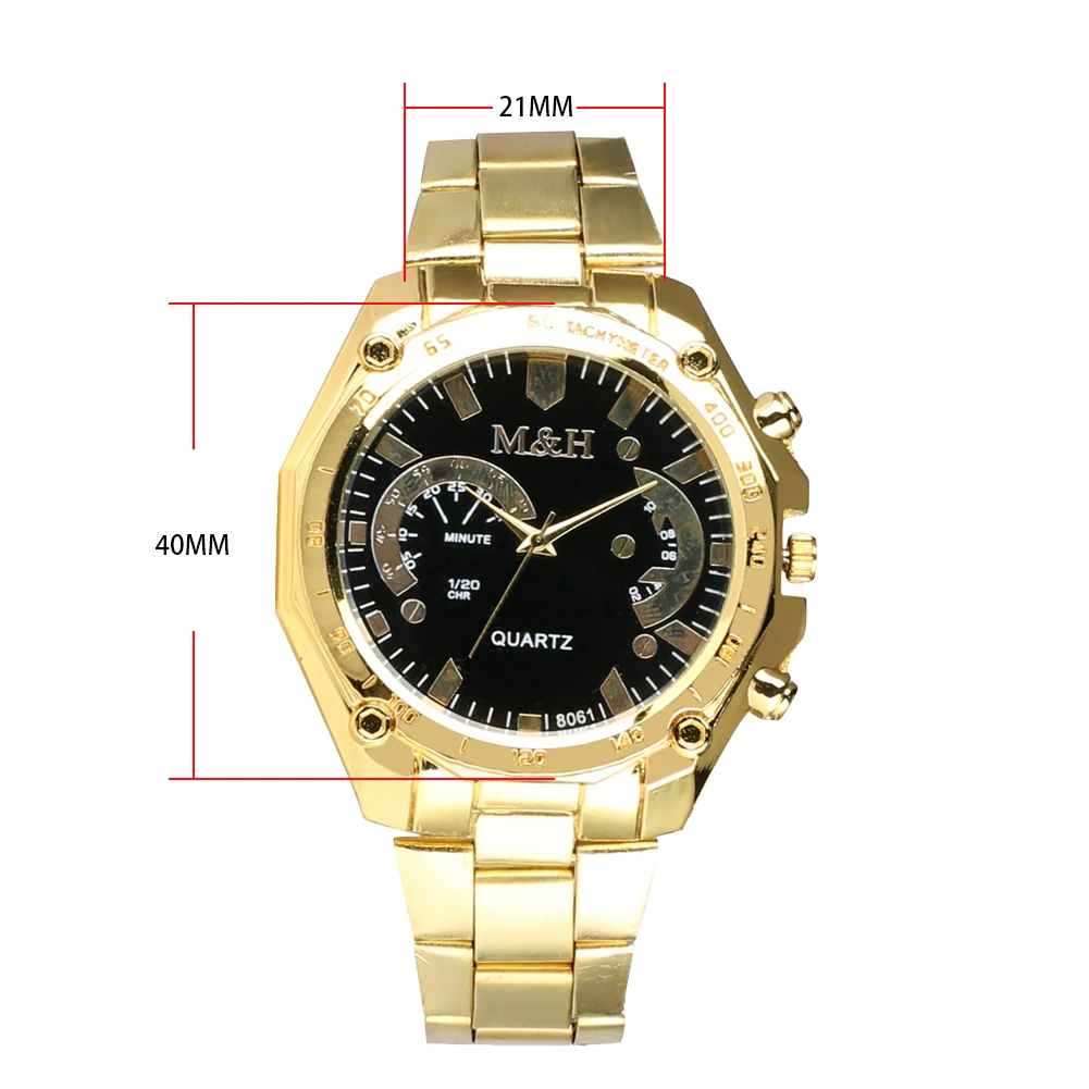 Men Quartz Watch Top Brand Luxury Full Stainless Steel Strap Gold Wristwatches Casual Black Dial Male Watches Relogio Masculino
Men Quartz Watch Top Brand Luxury Full Stainless Steel Strap Gold Wristwatches Casual Black Dial Male Watches Relogio Masculino