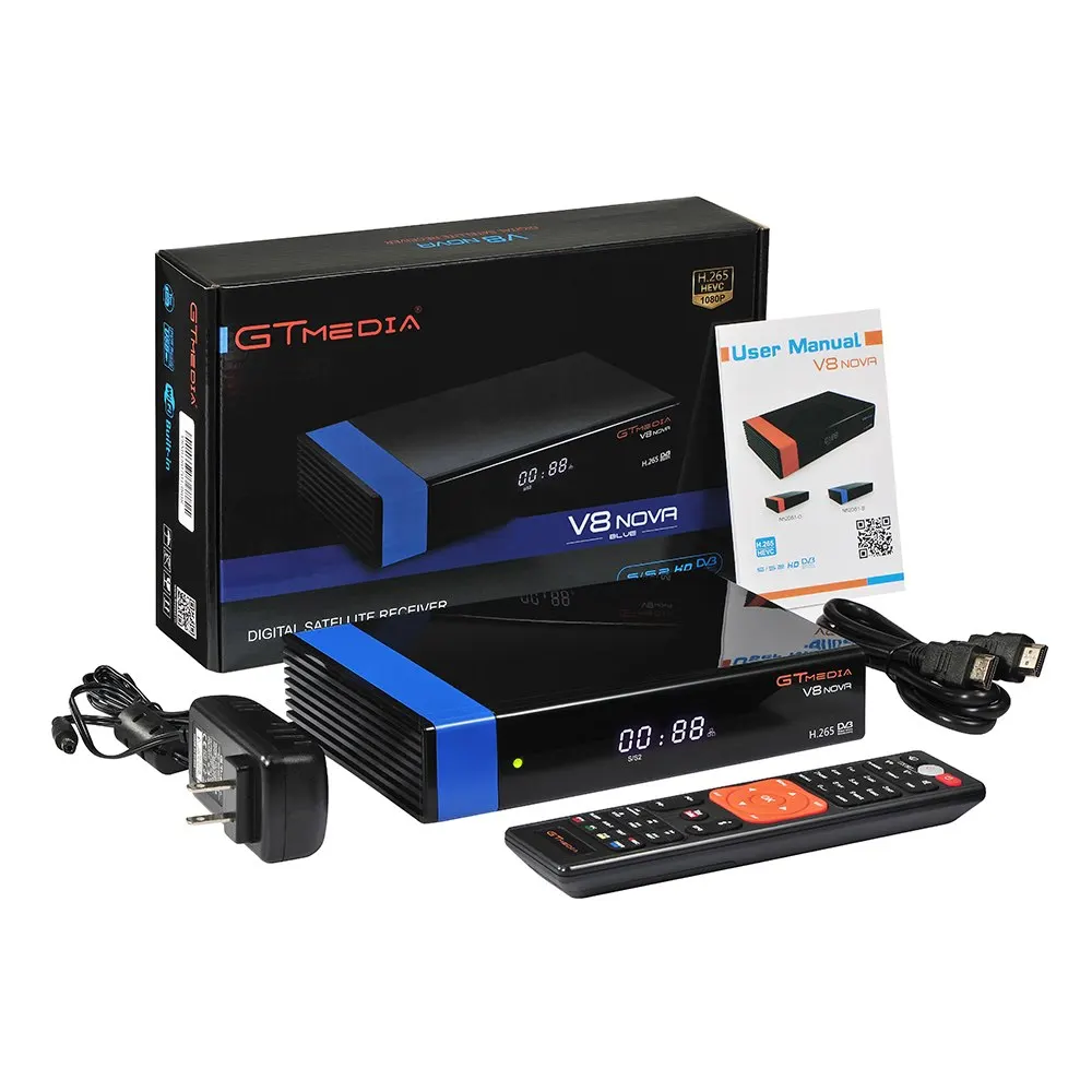 GTMedia V8 Nova Blue Receiver DVB-S/S2 H.265 HEVC Support Full PowerVu DRE Biss key Built-in 2.4G WIFI Youtube Youporn No app TV
GTMedia V8 Nova Blue Receiver DVB-S/S2 H.265 HEVC Support Full PowerVu DRE Biss key Built-in 2.4G WIFI Youtube Youporn No app TV