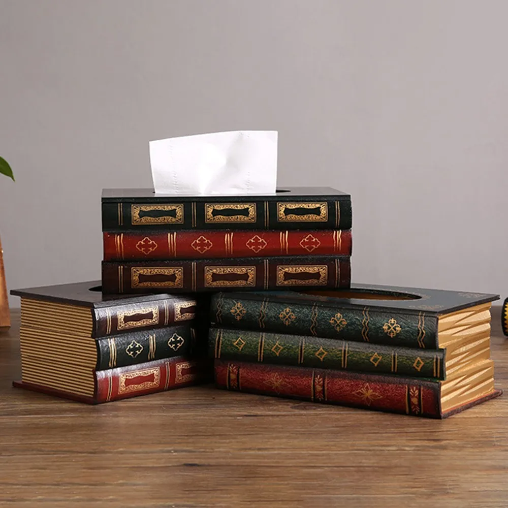 Retro Tissue Box Classic Antique Wooden Book Cover Rectangular Tissue Holder Paper Cover Case Handkerchief Box
Retro Tissue Box Classic Antique Wooden Book Cover Rectangular Tissue Holder Paper Cover Case Handkerchief Box