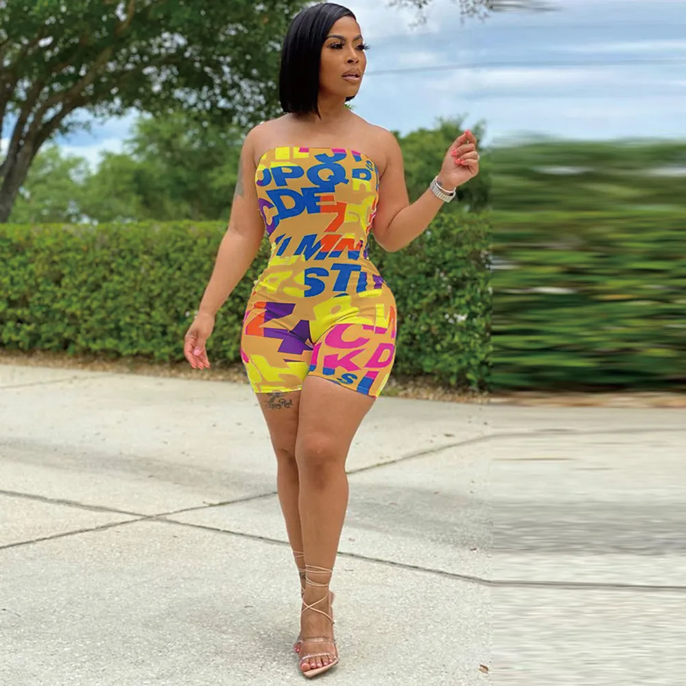 Streetwear Letter Print Sexy Rompers Womens Jumpsuit Sleeveless Off The Shoulder Skinny Playsuit Summer Women Short Bodysuits
Streetwear Letter Print Sexy Rompers Womens Jumpsuit Sleeveless Off The Shoulder Skinny Playsuit Summer Women Short Bodysuits