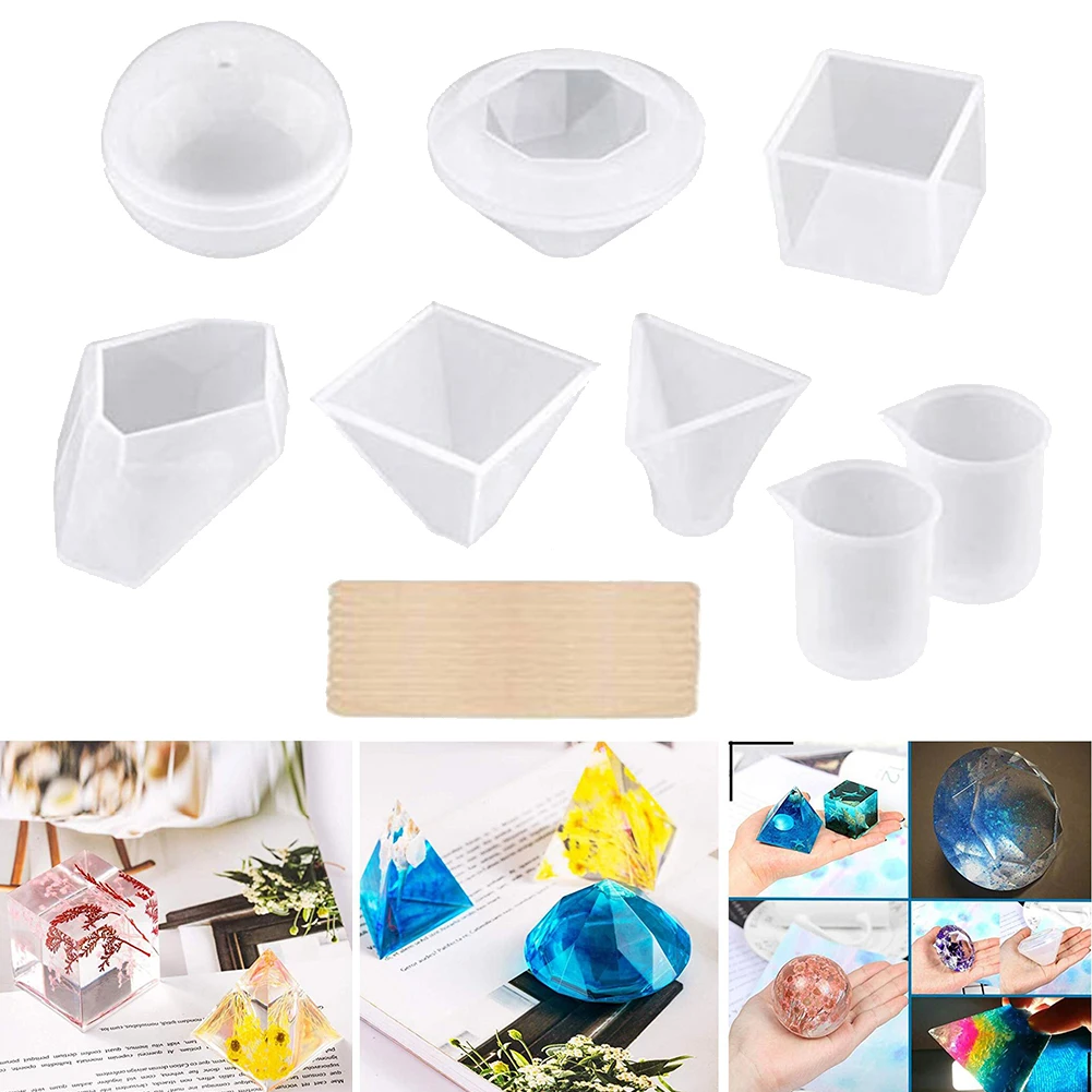18pcs DIY Measure Cup Pendant Jewelry Making Mould Wood Stick Silicone Home Tool Resin Craft Kit Decoration Casting Mold Set
18pcs DIY Measure Cup Pendant Jewelry Making Mould Wood Stick Silicone Home Tool Resin Craft Kit Decoration Casting Mold Set