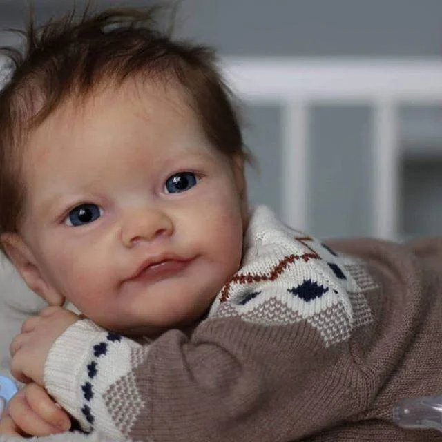 19'' Lifelike Reborn Baby Girl Doll Black Hair Blue Eyes Sweater Jumpsuit Tobiah Cloth Body Newborn Baby Doll Babe Girls Doll
19'' Lifelike Reborn Baby Girl Doll Black Hair Blue Eyes Sweater Jumpsuit Tobiah Cloth Body Newborn Baby Doll Babe Girls Doll