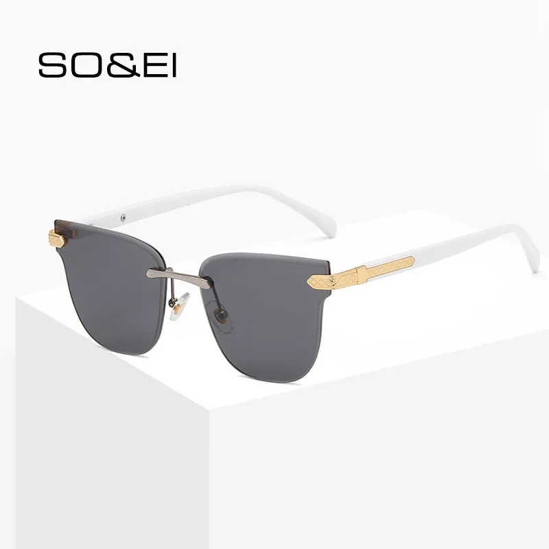 SO&EI Fashion Square Rimless Women Gradient Sunglasses Pink Blue Tinted Clear Cutting Lens Men Sun Glasses Oculos UV400 Shade
SO&EI Fashion Square Rimless Women Gradient Sunglasses Pink Blue Tinted Clear Cutting Lens Men Sun Glasses Oculos UV400 Shade