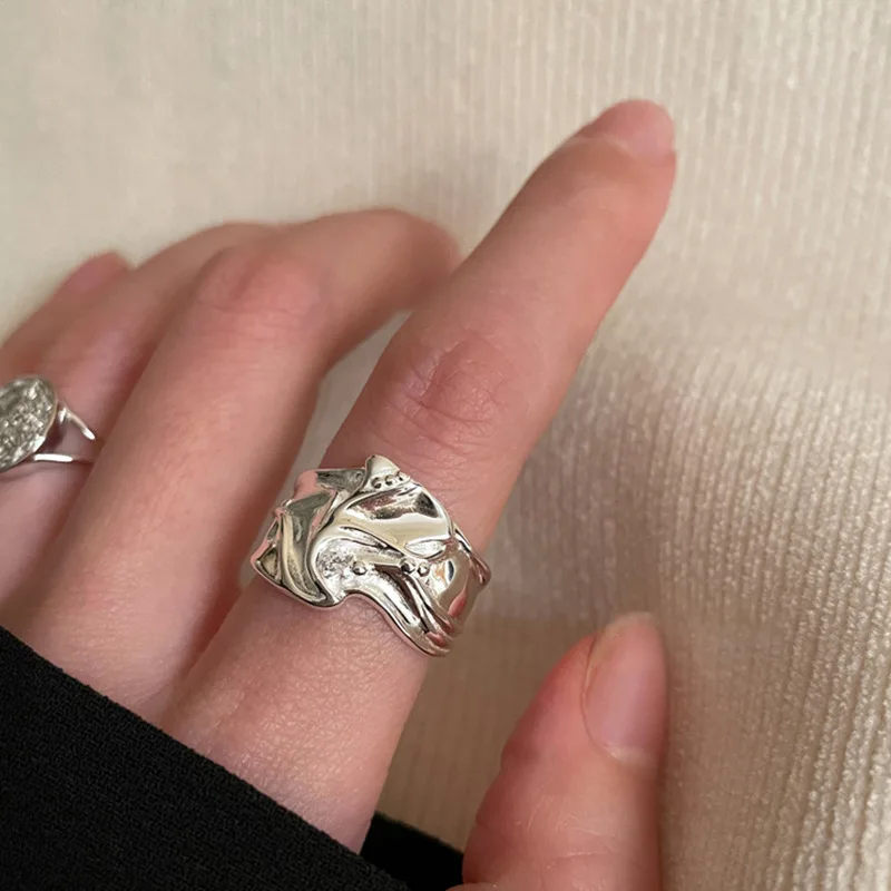 Fashion New Hot Irregular Concave Convex Silver Color Ring Width Open Finger Ring For Women Men Party Jewelry Gift
Fashion New Hot Irregular Concave Convex Silver Color Ring Width Open Finger Ring For Women Men Party Jewelry Gift
