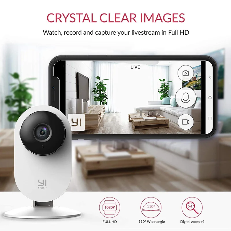 YI 1080p Home Camera IP Camera Smart Video Cams With Montion Detect Wifi Camera Security Protection Mini Camera Pet Cat Dog Cam
YI 1080p Home Camera IP Camera Smart Video Cams With Montion Detect Wifi Camera Security Protection Mini Camera Pet Cat Dog Cam