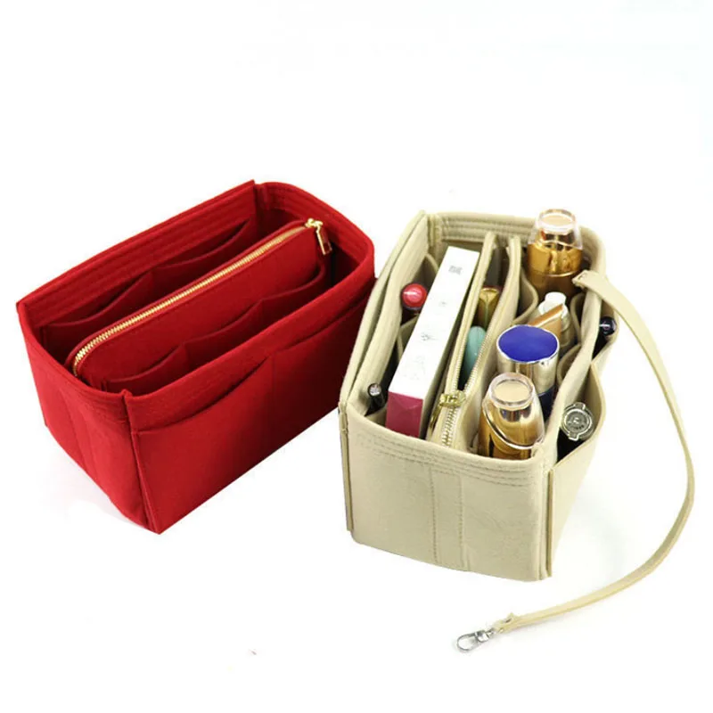 Travel New Women's Makeup Organizer Felt Cloth Insert Bag Multi-functional Cosmetic Bag Girl Storage Toiletry Liner Bags
Travel New Women's Makeup Organizer Felt Cloth Insert Bag Multi-functional Cosmetic Bag Girl Storage Toiletry Liner Bags