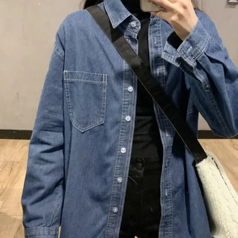 Women's fashion temperament all-match lapel long-sleeved denim jacket spring Women's new casual jacket 2021 winter coat women
Women's fashion temperament all-match lapel long-sleeved denim jacket spring Women's new casual jacket 2021 winter coat women