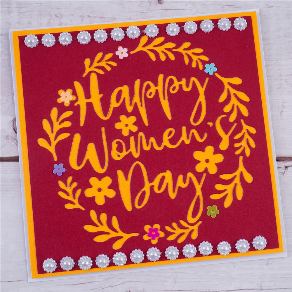 Happy Women's Day Metal Cutting Dies Stencils For DIY Scrapbooking Paper Card Decorative Craft Dies Embossing Die Cuts New 2021
Happy Women's Day Metal Cutting Dies Stencils For DIY Scrapbooking Paper Card Decorative Craft Dies Embossing Die Cuts New 2021