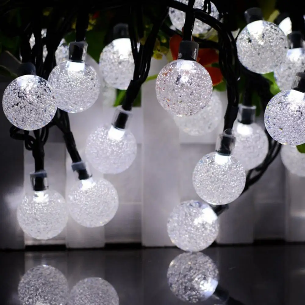 Solar energy light string 30LED bubble ball water drop outdoor decorative lights courtyard lights 
Solar energy light string 30LED bubble ball water drop outdoor decorative lights courtyard lights