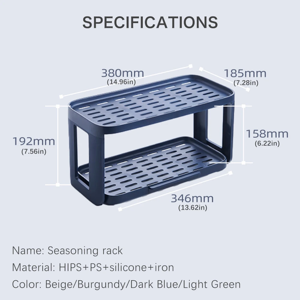 Double-Layer Kitchen Seasoning Storage Rack Desktop Cosmetics Storage Rack Office Stationery Bathroom Organizer Storage Rack
Double-Layer Kitchen Seasoning Storage Rack Desktop Cosmetics Storage Rack Office Stationery Bathroom Organizer Storage Rack