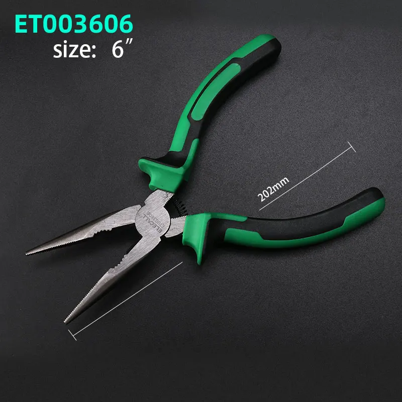 

ELECALL Multifunction Electrician Cable Wire Cutter Plier 6" 8" Long Nose plier Cutting Nippers Stripping Crimpping Hand tools