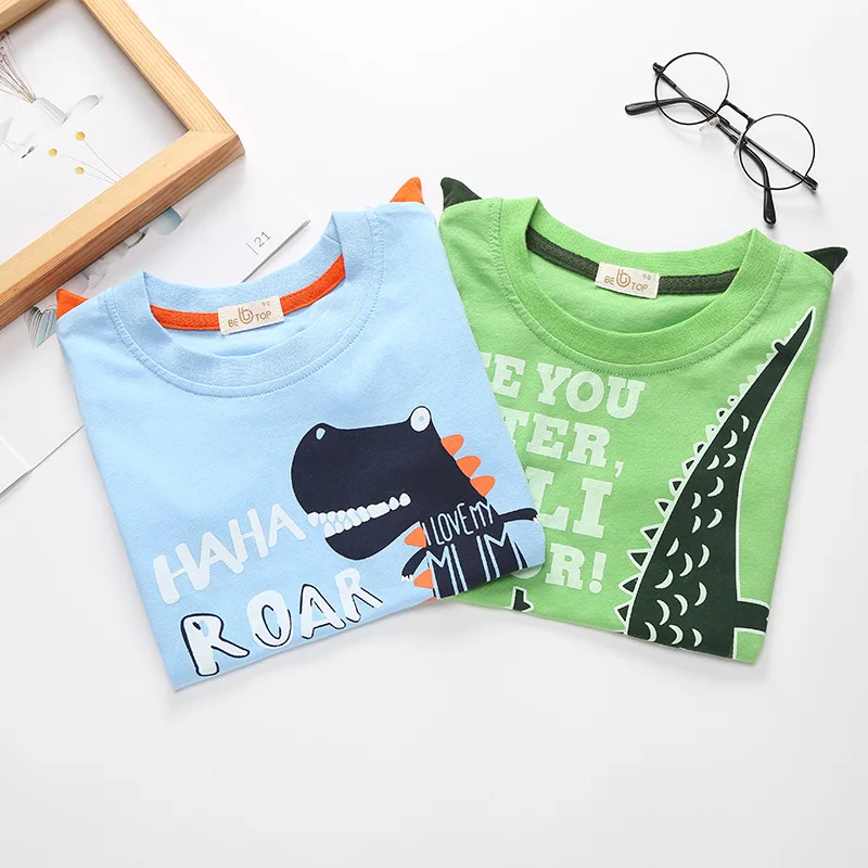 Cartoon Korean Summer Boys Dinosaur Print Girls Half Sleeve Children's Summer Baby Tops Kids Short Sleeve T-shirt
Cartoon Korean Summer Boys Dinosaur Print Girls Half Sleeve Children's Summer Baby Tops Kids Short Sleeve T-shirt