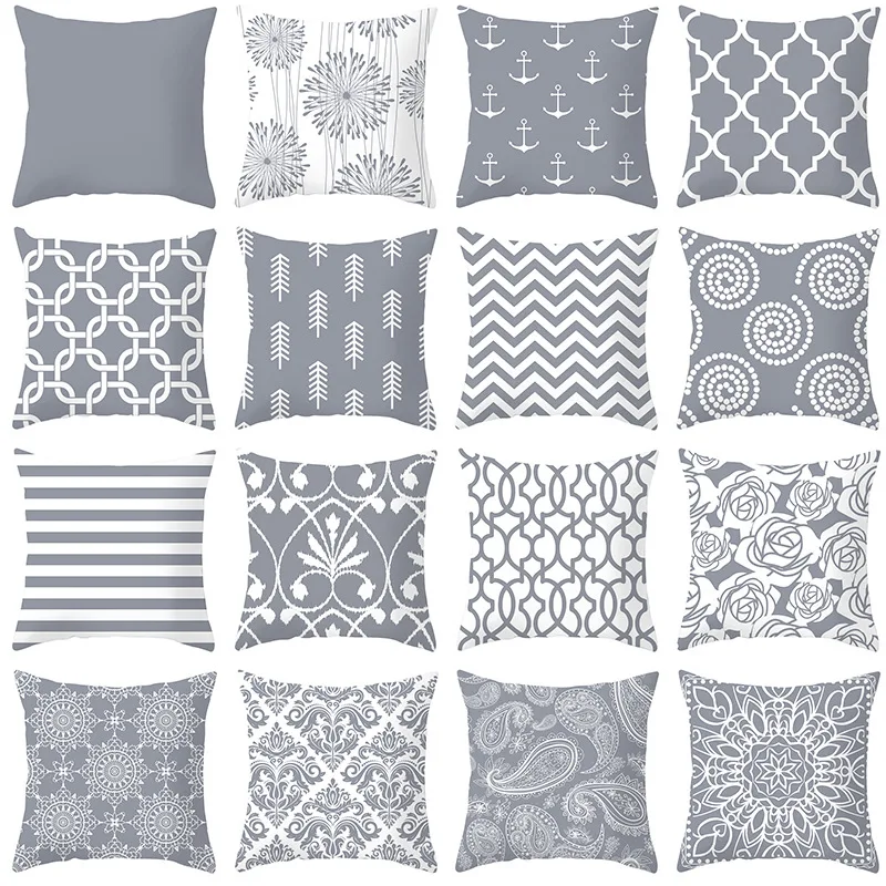 Cross-border hot sale European gray geometric peach skin fabric pillow cover sofa cushion cushion cover45*45cm
Cross-border hot sale European gray geometric peach skin fabric pillow cover sofa cushion cushion cover45*45cm