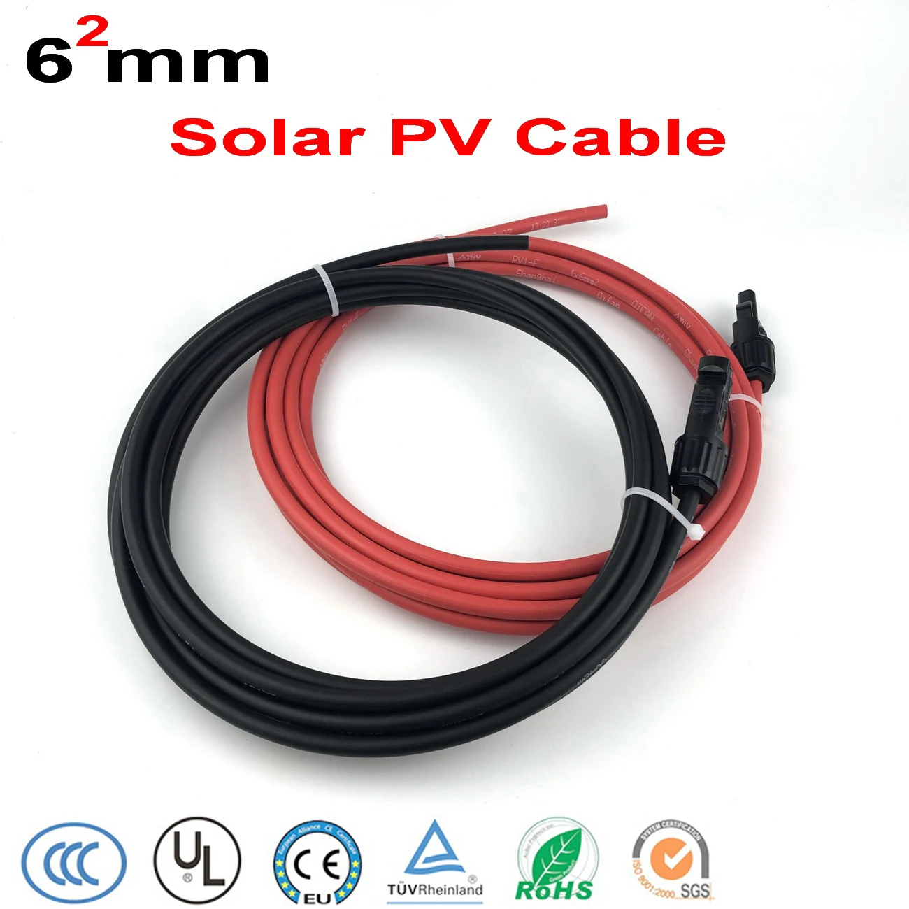 free shipping 6mm2 PV Cable Solar Panel Connection Extension Cables with Connector Red & Black 10 AMG solar cable
free shipping 6mm2 PV Cable Solar Panel Connection Extension Cables with Connector Red & Black 10 AMG solar cable