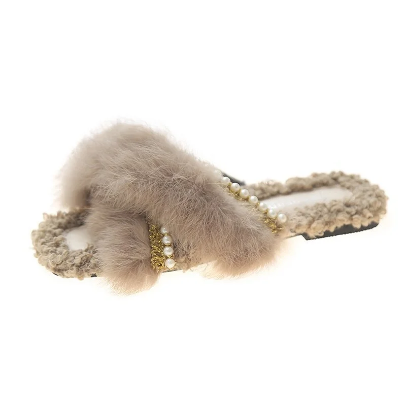 Autumn Fluffy Raccoon Fur Slippers Shoes Women Real Fox Fur Flip Flop Flat Furry Fur Slides Outdoor Sandals Woman Amazing Shoes
Autumn Fluffy Raccoon Fur Slippers Shoes Women Real Fox Fur Flip Flop Flat Furry Fur Slides Outdoor Sandals Woman Amazing Shoes