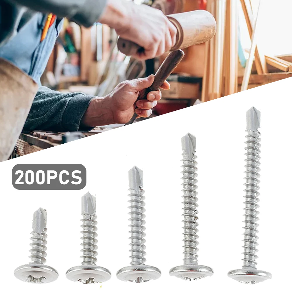 M4.2 Self Drilling Tapping Tek Metal Screws Set Cross Pan Head Stainless Steel Fastener
M4.2 Self Drilling Tapping Tek Metal Screws Set Cross Pan Head Stainless Steel Fastener