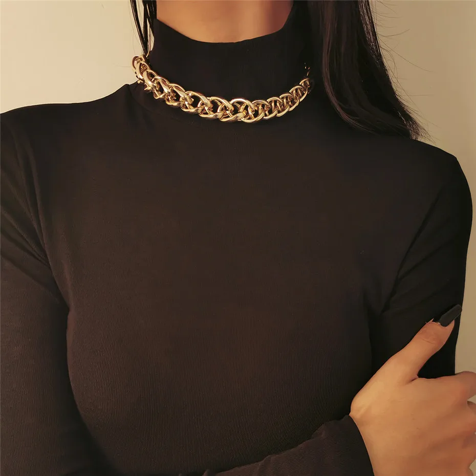 Hip Hop Twisted Metal Cuban Curb Choker Necklace Women Punk Statement Brand Lock Chunky Thick Chain Bracelet Jewelry
Hip Hop Twisted Metal Cuban Curb Choker Necklace Women Punk Statement Brand Lock Chunky Thick Chain Bracelet Jewelry
