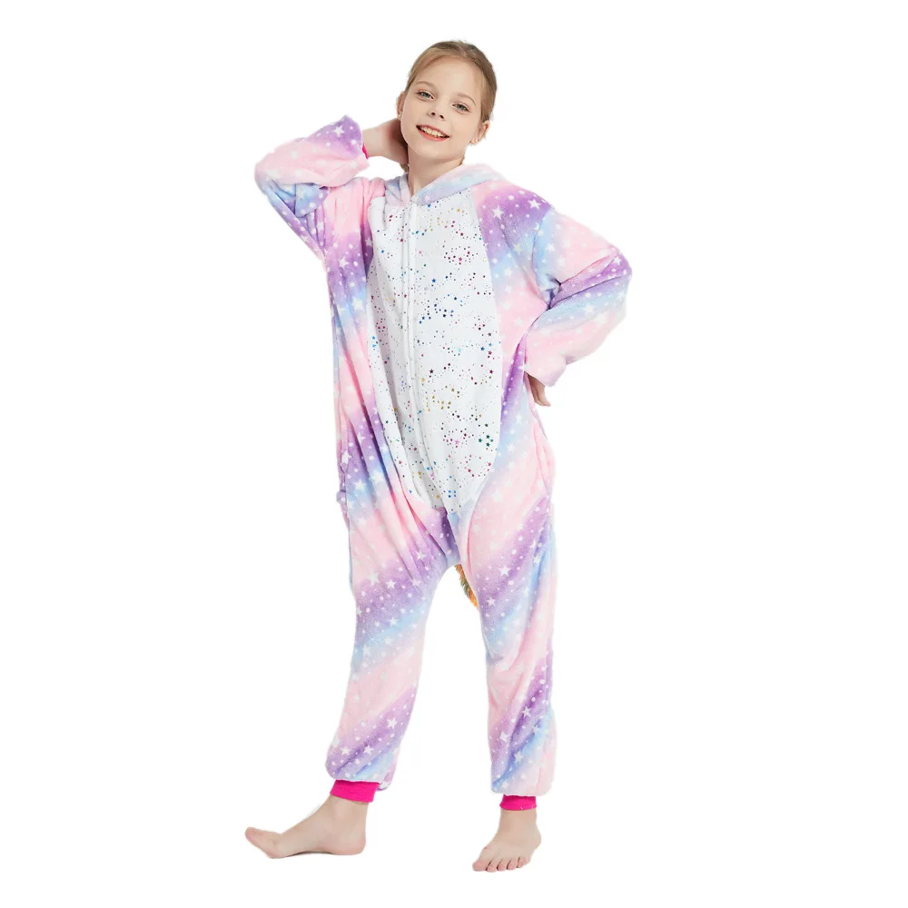 Пижама в виде единорога для девочек пижама кигуруми кошки