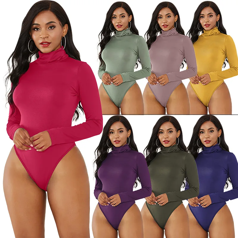 Autumn Winter All-Match Jumpsuit 12-Color Sexy Slim Long-Sleeved High-Neck Solid Color One-Piece Overalls Female Base Bodysuit
Autumn Winter All-Match Jumpsuit 12-Color Sexy Slim Long-Sleeved High-Neck Solid Color One-Piece Overalls Female Base Bodysuit