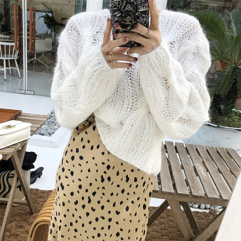 Simpel Solid Sweater for Ladies Elegant Vinatge All-match Hollow Out Knitted Sweater Simple Women's Clothing 2020 Winter New
Simpel Solid Sweater for Ladies Elegant Vinatge All-match Hollow Out Knitted Sweater Simple Women's Clothing 2020 Winter New