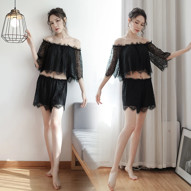 lingerie sexy femme Sexy Ladies Underwear Set Lace Panty Short Sleeve Sleepwear Lingerie Lace Nightwear Underwear Set
lingerie sexy femme Sexy Ladies Underwear Set Lace Panty Short Sleeve Sleepwear Lingerie Lace Nightwear Underwear Set
