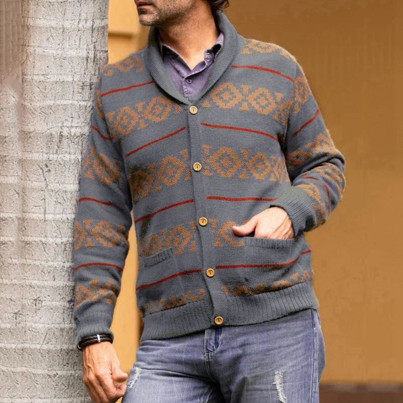 Casual Long Sleeve Buttoned Turn-down Collar Cardigan Men Fashion Print Knitted Sweater Jacket Mens Winter Thicken Sweater Coats
Casual Long Sleeve Buttoned Turn-down Collar Cardigan Men Fashion Print Knitted Sweater Jacket Mens Winter Thicken Sweater Coats