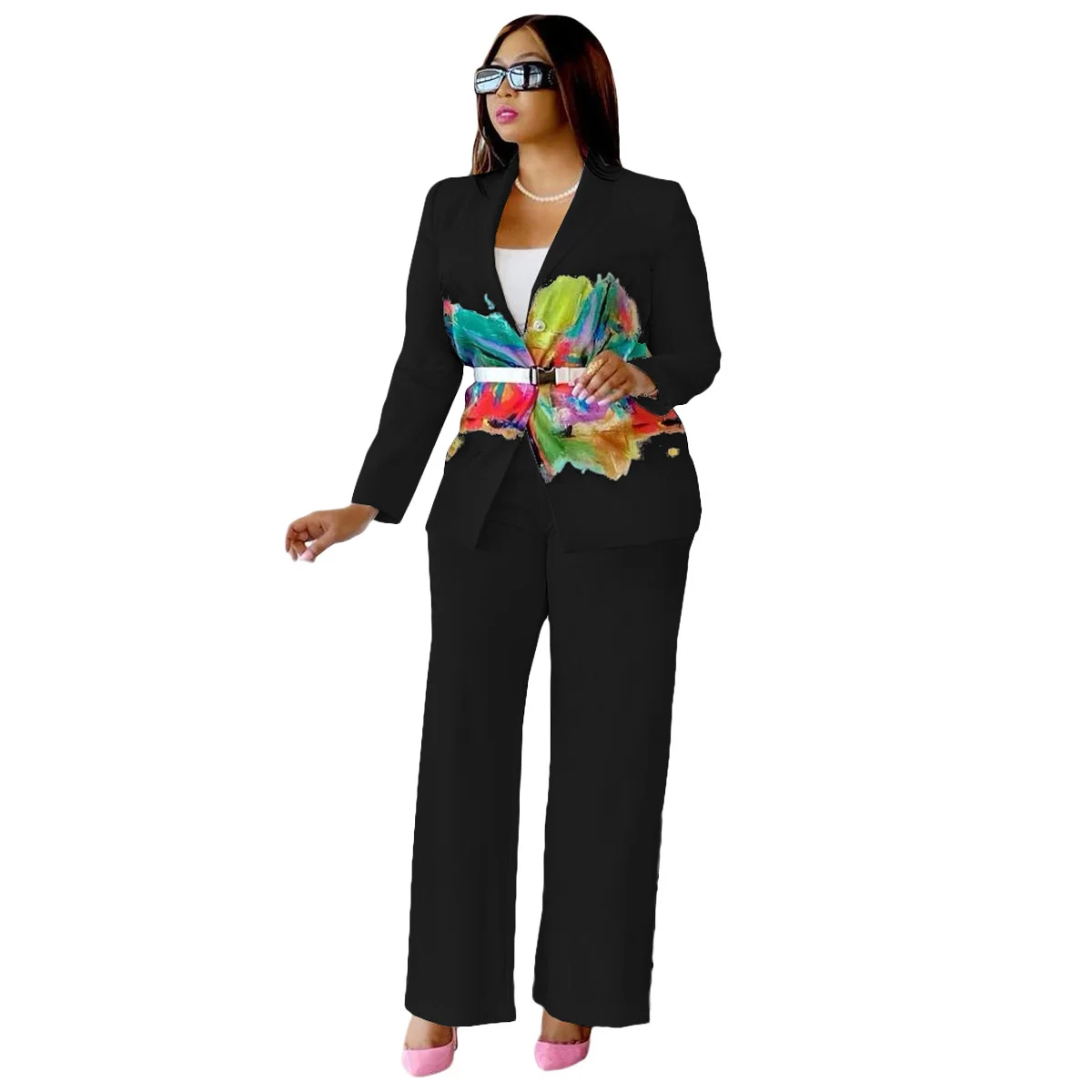 Zoctuo Two 2 Piece Set Outfits Straight Pants Sets Women Winter Tie Dye Floral Sexy Slim V Neck Lapel Blazer And Pant Suits
Zoctuo Two 2 Piece Set Outfits Straight Pants Sets Women Winter Tie Dye Floral Sexy Slim V Neck Lapel Blazer And Pant Suits