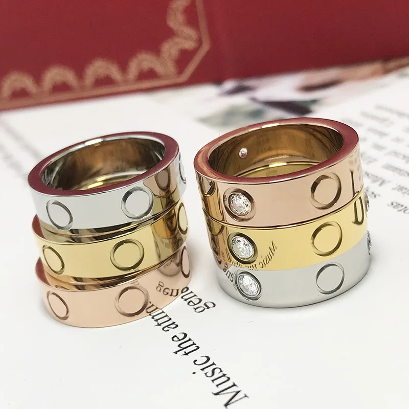 LOVE Classic Ring for Women High Quality Wide and Narrow Version Fashion Inlaid Zircon Ring Couple Men and Women Ring Jewelry
LOVE Classic Ring for Women High Quality Wide and Narrow Version Fashion Inlaid Zircon Ring Couple Men and Women Ring Jewelry