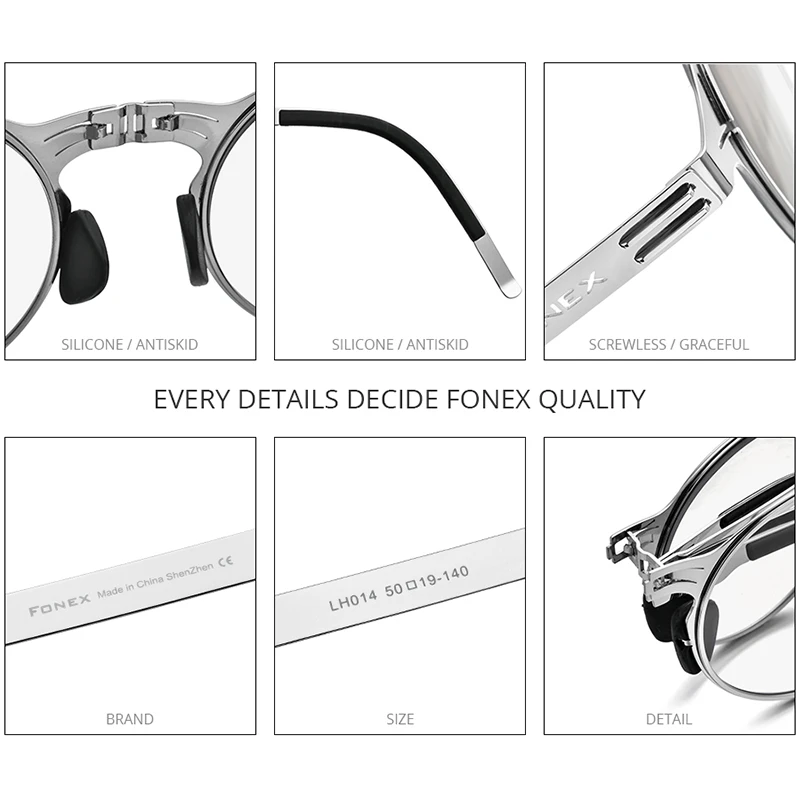 FONEX фотохромные серый фильтр синего Блокировка складные очки для чтения Для