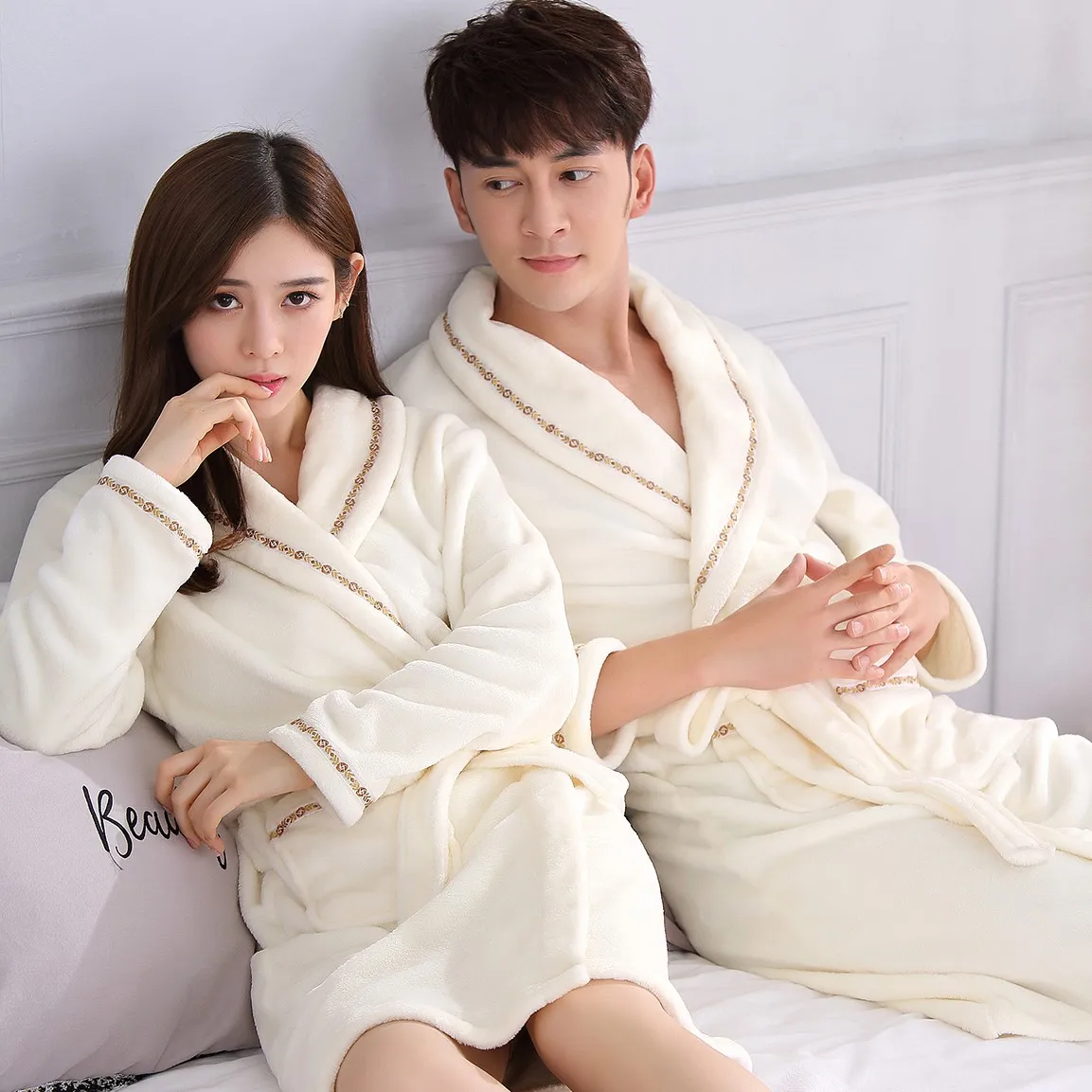 Plus Size 3XL Couple Sleepwear Flannel Kimono Bathrobe Gown Winter Warm Nightgown Nightwear Thick Coral Fleece Women Home dress
Plus Size 3XL Couple Sleepwear Flannel Kimono Bathrobe Gown Winter Warm Nightgown Nightwear Thick Coral Fleece Women Home dress