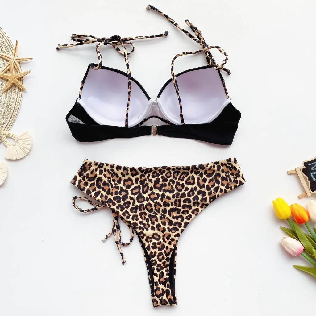 OMKAGI Bikini High Waist Micro Swimwear Women Leopard Print High Cut Swimming Thong Bathing Suit Biquini Sexy Swimsuit Femme
OMKAGI Bikini High Waist Micro Swimwear Women Leopard Print High Cut Swimming Thong Bathing Suit Biquini Sexy Swimsuit Femme