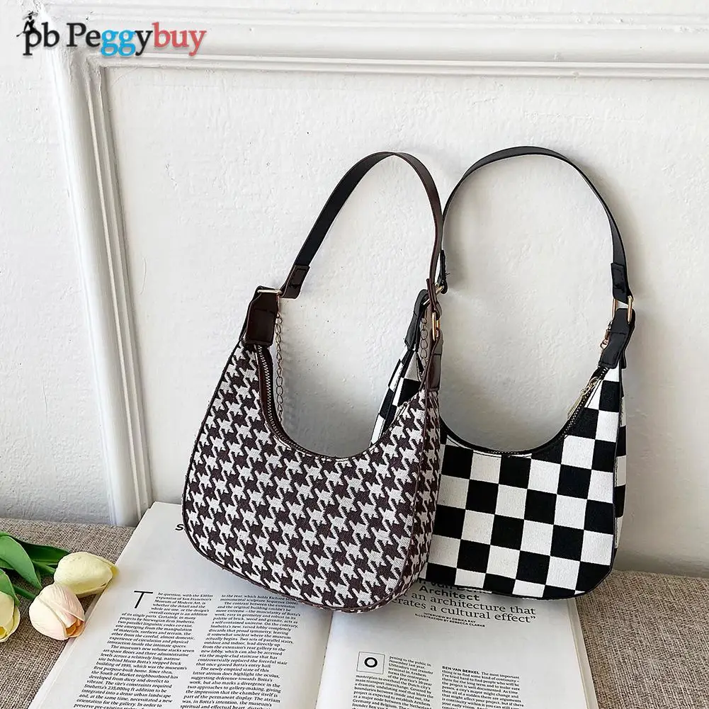 Women PU Leather Zipper Chain Leopard Checkerboard Houndstooth Print Shoulder Bag Female Mini Casual Crescent Bag Messenge Bags
Women PU Leather Zipper Chain Leopard Checkerboard Houndstooth Print Shoulder Bag Female Mini Casual Crescent Bag Messenge Bags