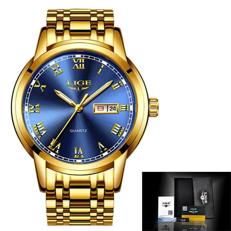 2020 LIGE business men watches top luxury brand fashion Date week watch men full steel waterproof Quartz clock Relogio Masculino
2020 LIGE business men watches top luxury brand fashion Date week watch men full steel waterproof Quartz clock Relogio Masculino
