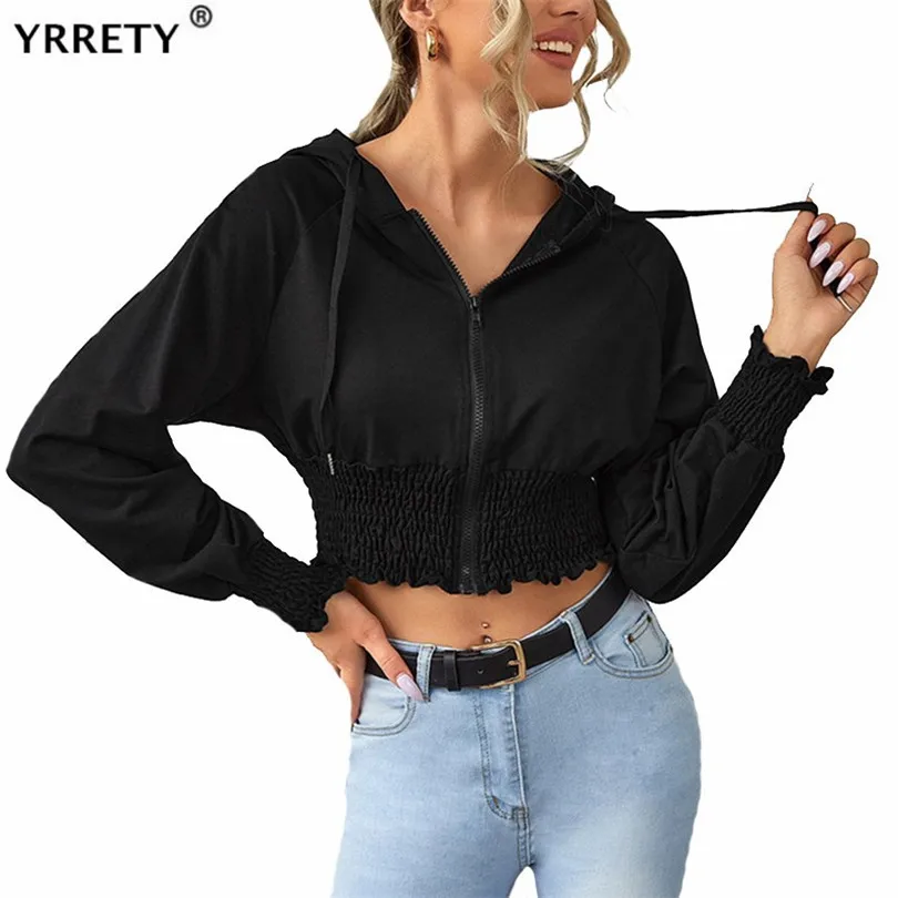 YRRETY Fashion Hoodies Spring Autumn Casual Sweatshirts Solid Color Zipper Crop Tops Long Sleeve Sexy Sport Fitness Gym Clothes
YRRETY Fashion Hoodies Spring Autumn Casual Sweatshirts Solid Color Zipper Crop Tops Long Sleeve Sexy Sport Fitness Gym Clothes