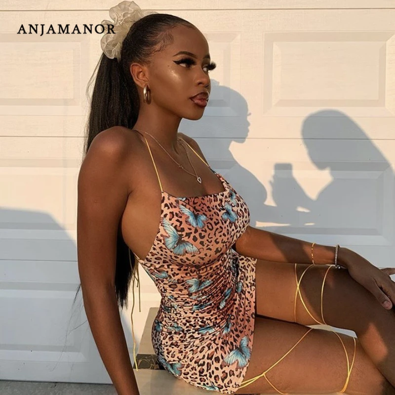 ANJAMANOR Leopard Butterfly Zebra Print Sexy Summer Dress 2021 Spaghetti Strap Bodycon Mini Dresses Club Outfits D37-CI21
ANJAMANOR Leopard Butterfly Zebra Print Sexy Summer Dress 2021 Spaghetti Strap Bodycon Mini Dresses Club Outfits D37-CI21