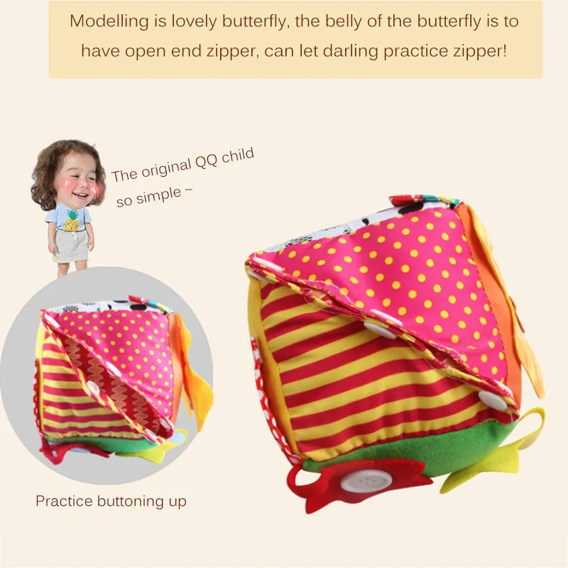 Training Life Skills Montessori Toy Plush Cloth Puzzle Ball Toys Laces Zipper Educational Cube Balls Kids Cognitive Square Ball
Training Life Skills Montessori Toy Plush Cloth Puzzle Ball Toys Laces Zipper Educational Cube Balls Kids Cognitive Square Ball