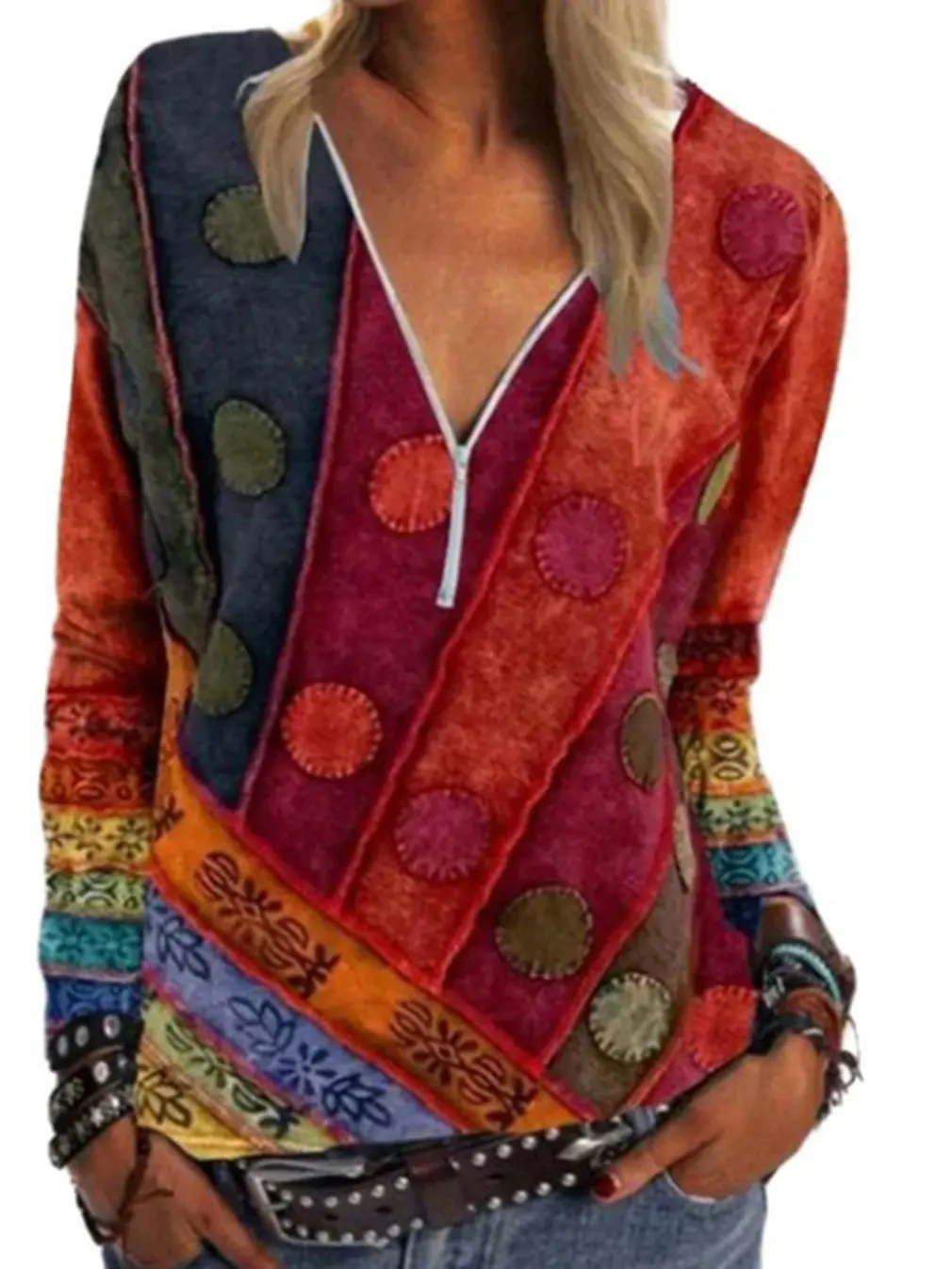 summer woman top V-neck Loose Shirt Women's T-shirt Long Sleeve Printed Top Fashionable Shirt For Women
summer woman top V-neck Loose Shirt Women's T-shirt Long Sleeve Printed Top Fashionable Shirt For Women