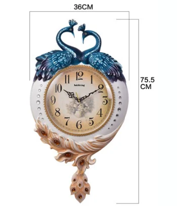 CREATIVE RETRO WALL CLOCK LIVING ROOM BEDROOM WALL DECORATION CLOCKS PEACOCK NOSTALGIC ORNAMENTS WALL-MOUNTED CLOCKS PENDULUM
CREATIVE RETRO WALL CLOCK LIVING ROOM BEDROOM WALL DECORATION CLOCKS PEACOCK NOSTALGIC ORNAMENTS WALL-MOUNTED CLOCKS PENDULUM