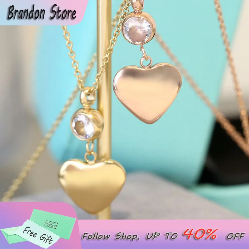 New S925 Sterling Silver Tif Necklace High Quality Three Dimensional Heart Necklace Ladies Wedding Banquet Luxury Jewelry Gift
New S925 Sterling Silver Tif Necklace High Quality Three Dimensional Heart Necklace Ladies Wedding Banquet Luxury Jewelry Gift