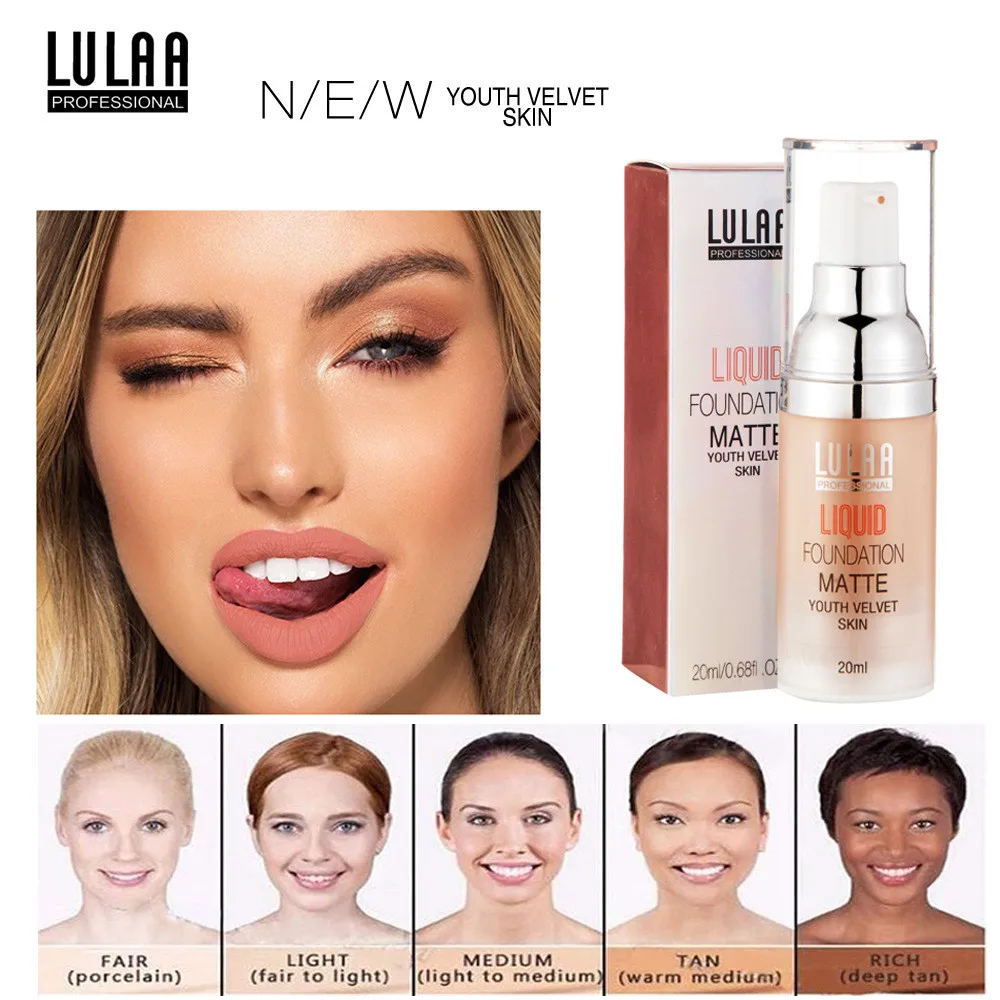 

LUNNA Naked Color 20ml Liquid Foundation Soft Matte Concealer 6 Colors Professional Primer Base Face Make Up Contour Cosmetics